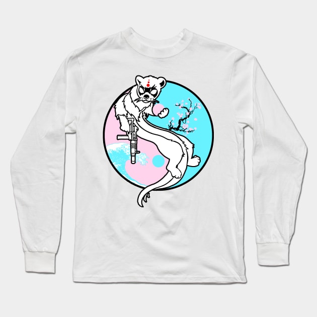 Paradise Weasel Long Sleeve T-Shirt by Ennji-Dream